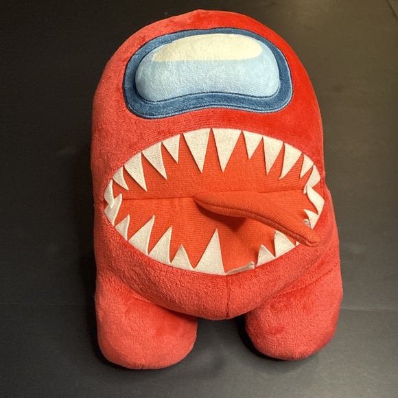 Toikido Among Us Red Imposter 10" Plush With Tongue P.M.I. Mungus Game Toy - Picture 1 of 6